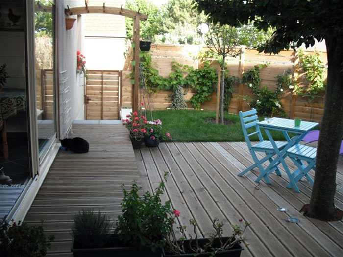 terrasse bois qui glisse