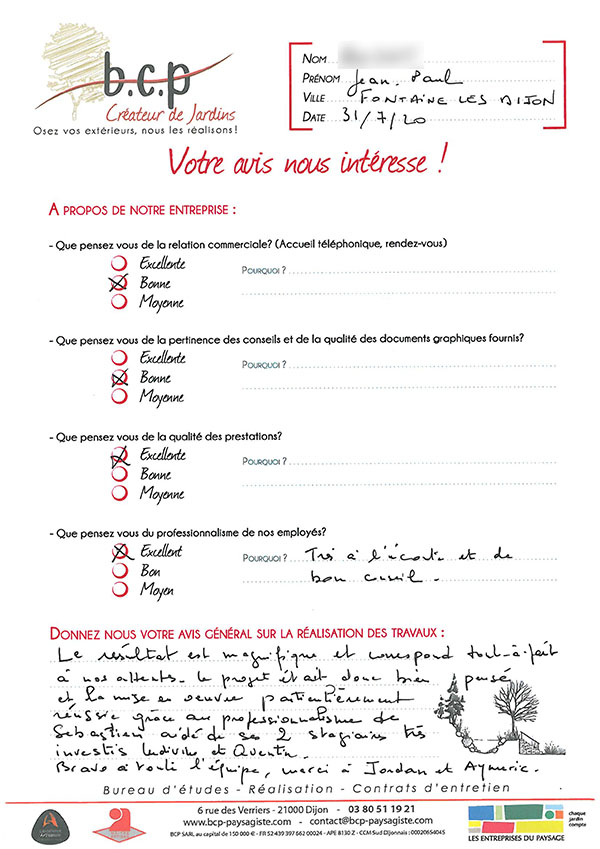 Avis 74, Fontaines-Les-Dijons, Juillet 2020