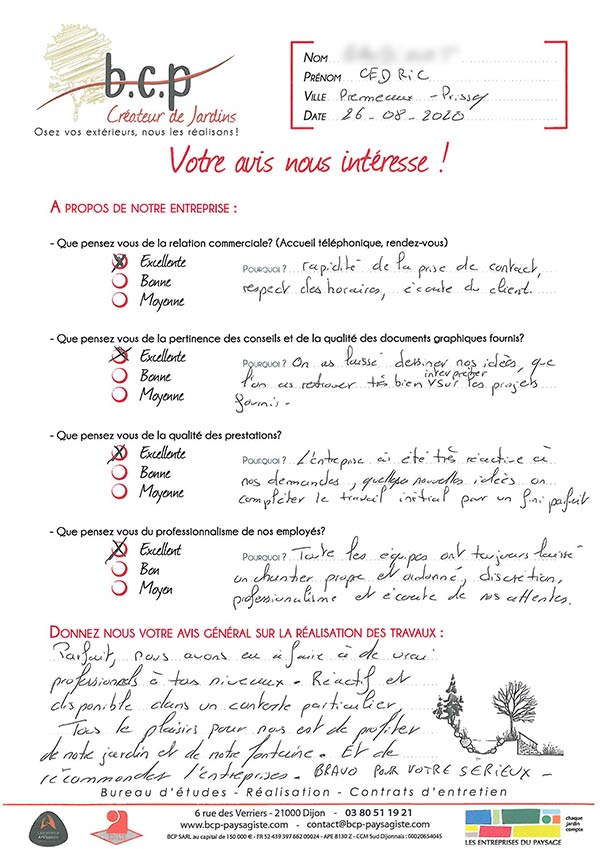 Avis 75, Primeaux-Prissey, Juillet 2020