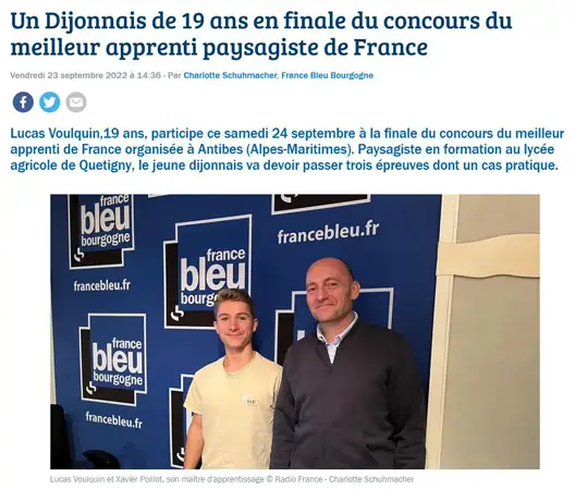 Concours meilleur apprenti paysagiste de France 2022