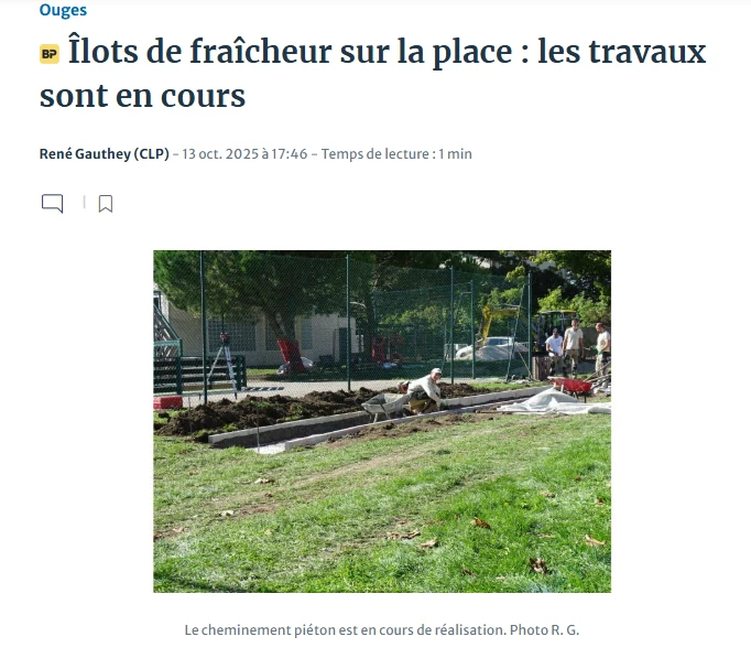 revalorisation paysagère mené à Ouges