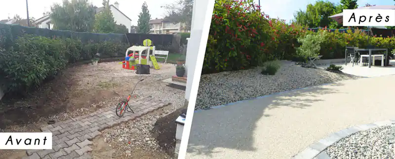 Photo Terrasse et allée en béton désactivé