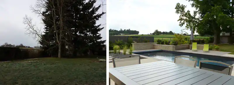 Photo Création d'une piscine et aménagement complet d'un jardin