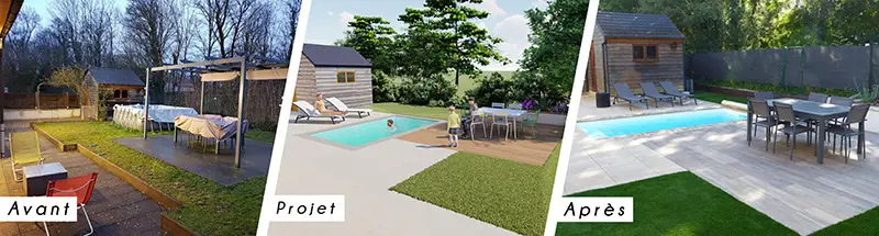Avant-Projet-Apres Conception projet de piscine dans l'est dijonnais